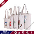 Custom Durable Printed Promotional Organic Lady Handbags Cotton Canvas Calico Tote Shopping Bag